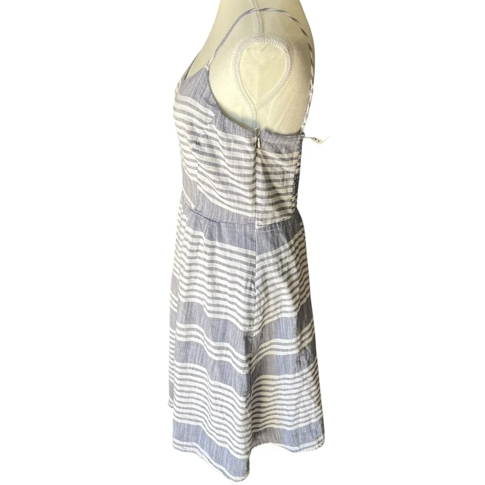 Old Navy Blue and White Striped Sundress Sleeveless Casual Summer Dress M‎ - Picture 4 of 12